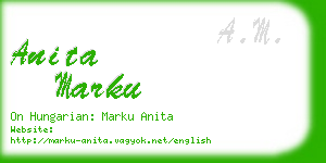 anita marku business card